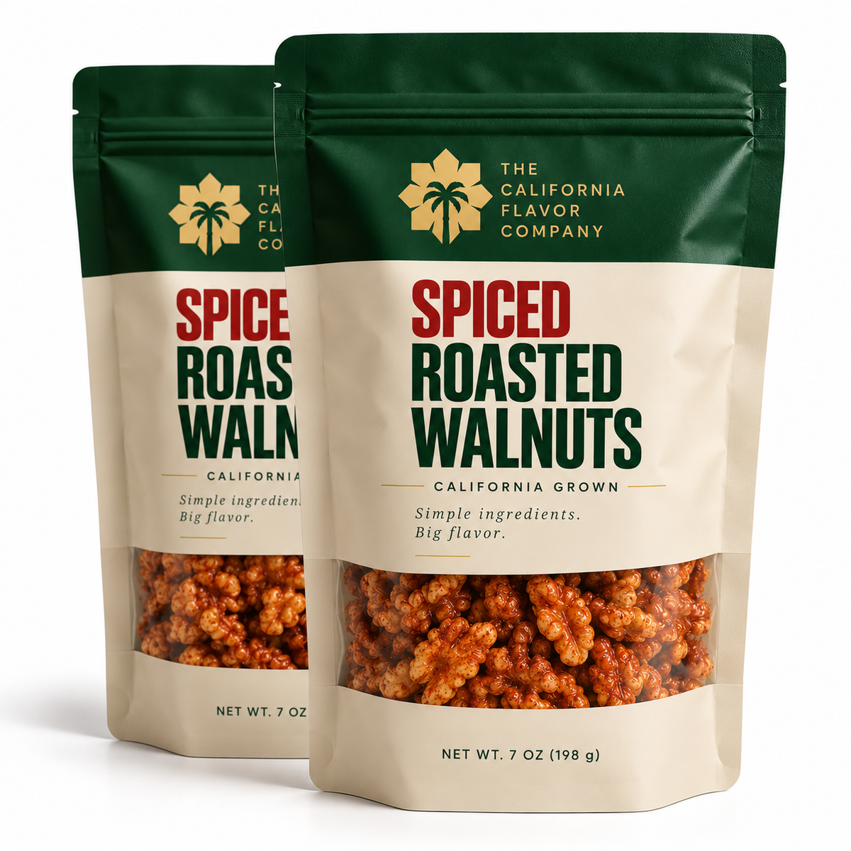 Spiced Roasted Walnuts (2-Pack, 7 oz Each)